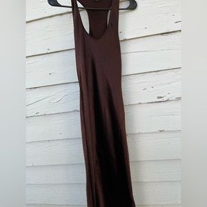 Banana Republic brown silk halter dress size XS